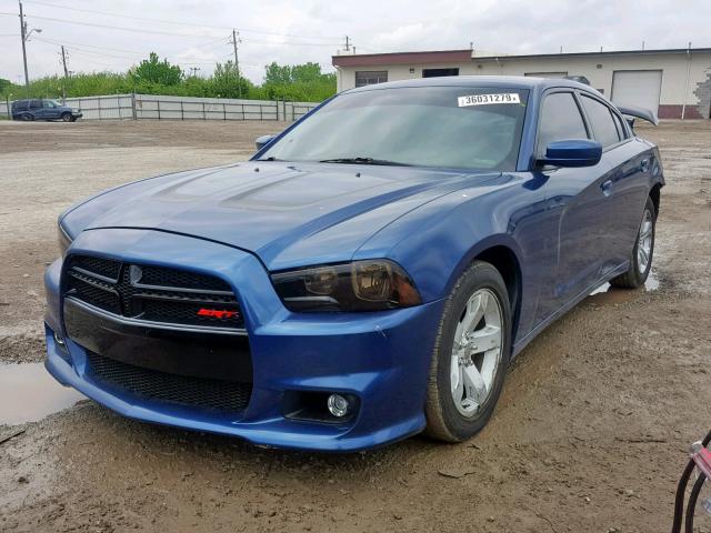 2C3CDXAT0EH164102 - 2014 DODGE CHARGER PO BLUE photo 2