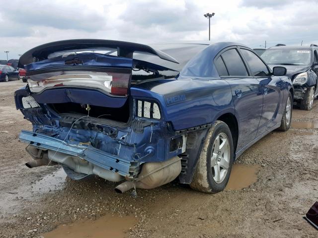 2C3CDXAT0EH164102 - 2014 DODGE CHARGER PO BLUE photo 4