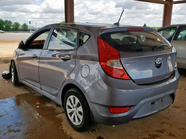 KMHCT5AE4GU237181 - 2016 HYUNDAI ACCENT SE GRAY photo 3