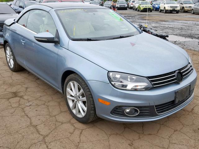 WVWBW8AH6DV007036 - 2013 VOLKSWAGEN EOS KOMFOR BLUE photo 1