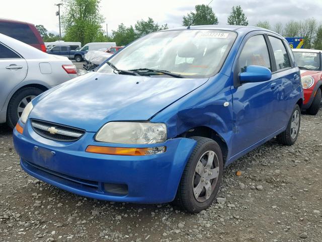KL1TD66666B583937 - 2006 CHEVROLET AVEO BASE Mavi foto 2