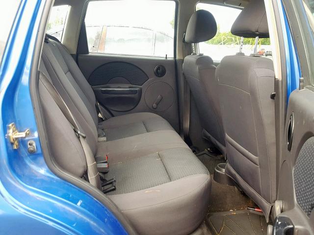 KL1TD66666B583937 - 2006 CHEVROLET AVEO BASE Mavi foto 6