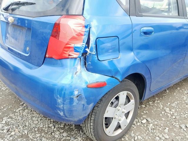 KL1TD66666B583937 - 2006 CHEVROLET AVEO BASE Mavi foto 9