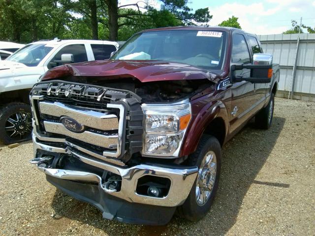 1FT7W2BT1GEB23741 - 2016 FORD F250 SUPER MAROON photo 2