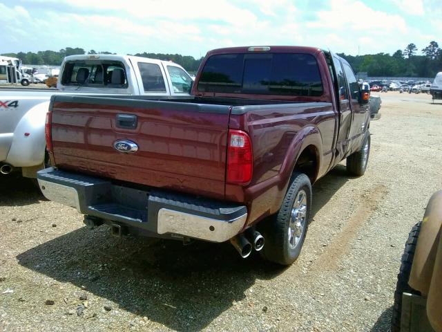 1FT7W2BT1GEB23741 - 2016 FORD F250 SUPER MAROON photo 4