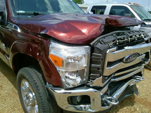 1FT7W2BT1GEB23741 - 2016 FORD F250 SUPER MAROON photo 9