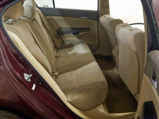 1HGCP26459A001202 - 2009 HONDA ACCORD LXP BURGUNDY photo 6