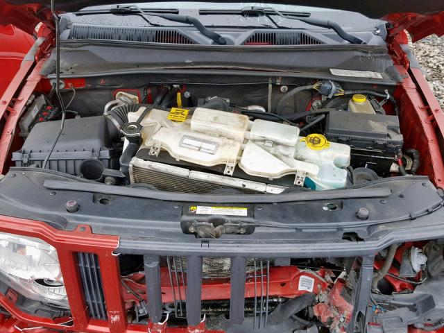 1J8GN28K28W163347 - 2008 JEEP LIBERTY SP RED photo 7