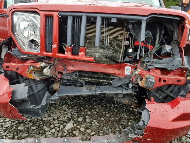 1J8GN28K28W163347 - 2008 JEEP LIBERTY SP RED photo 9