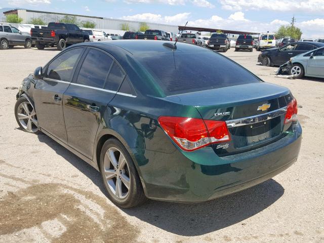 1G1PE5SB5F7278476 - 2015 CHEVROLET CRUZE LT GREEN photo 3