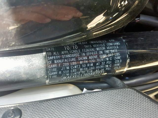 JKAEXEC17BDA67271 - 2011 KAWASAKI EX650 C 黑色 照片 10