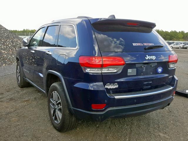 1C4RJFBG0HC863327 - 2017 JEEP GRAND CHER BLUE photo 3