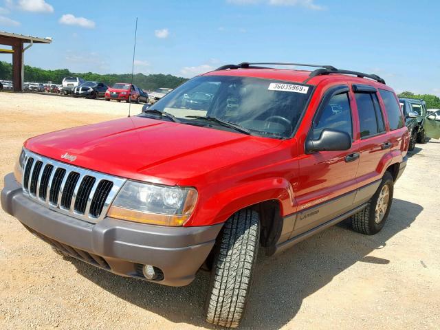 1J4GX48S01C561235 - 2001 JEEP GRAND CHER RED photo 2