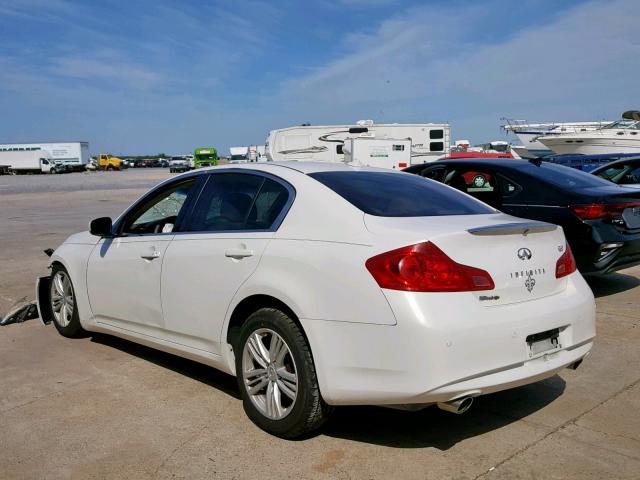 JN1CV6AP2BM305043 - 2011 INFINITI G37 BASE WHITE photo 3