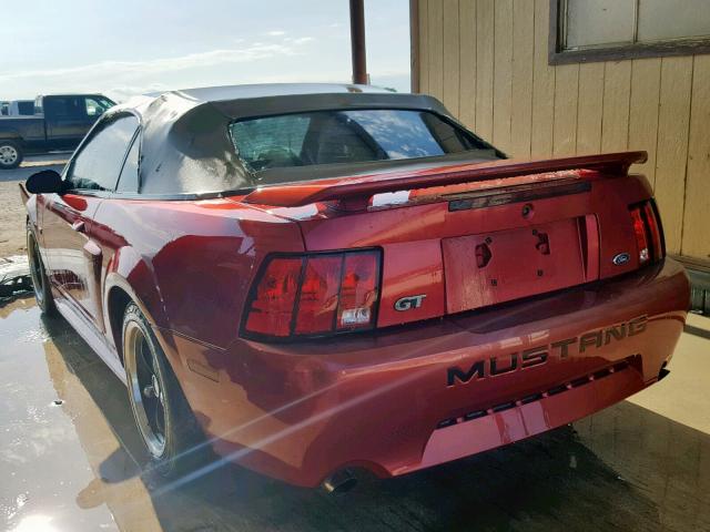 1FAFP45X83F342239 - 2003 FORD MUSTANG GT RED photo 3