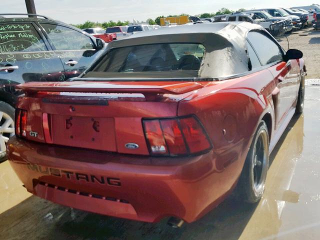 1FAFP45X83F342239 - 2003 FORD MUSTANG GT RED photo 4