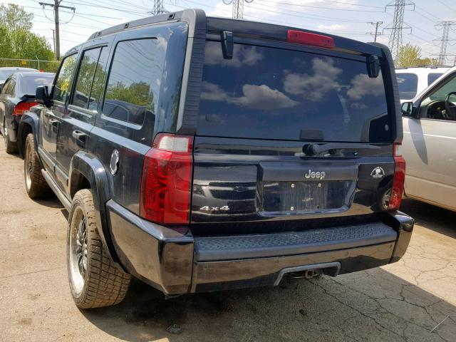 1J8HG48K76C203916 - 2006 JEEP COMMANDER BLACK photo 3