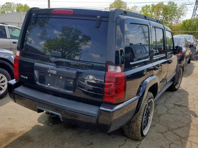 1J8HG48K76C203916 - 2006 JEEP COMMANDER BLACK photo 4