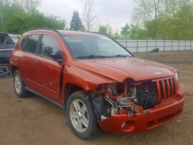 1J8FF47W78D616561 - 2008 JEEP COMPASS SP ნარინჯისფერი ფოტო 1
