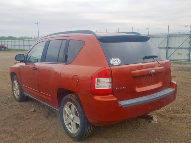 1J8FF47W78D616561 - 2008 JEEP COMPASS SP ნარინჯისფერი ფოტო 3