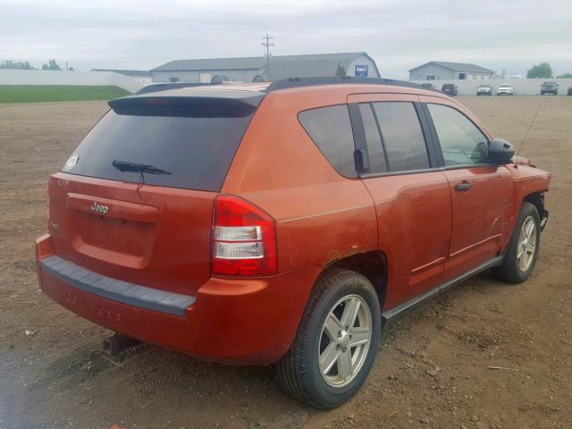 1J8FF47W78D616561 - 2008 JEEP COMPASS SP ნარინჯისფერი ფოტო 4