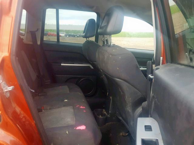 1J8FF47W78D616561 - 2008 JEEP COMPASS SP ნარინჯისფერი ფოტო 6