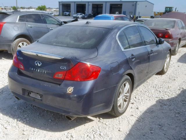 JN1DV6AP4BM830108 - 2011 INFINITI G25 BASE GRAY photo 4