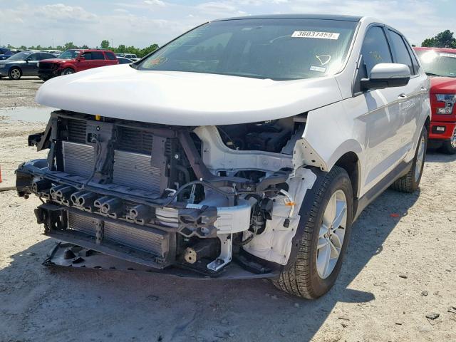 2FMPK3J86HBB10572 - 2017 FORD EDGE SEL WHITE photo 2