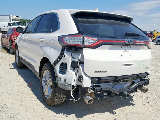 2FMPK3J86HBB10572 - 2017 FORD EDGE SEL WHITE photo 3