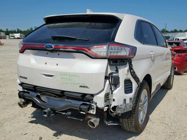 2FMPK3J86HBB10572 - 2017 FORD EDGE SEL WHITE photo 4