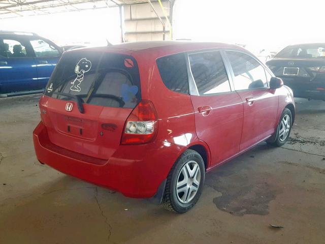 JHMGD37448S030128 - 2008 HONDA FIT RED photo 4