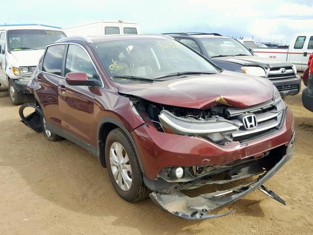 5J6RM4H78EL085884 - 2014 HONDA CR-V EXL MAROON photo 1