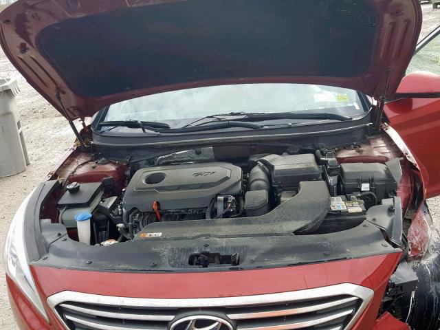 5NPE24AF6GH267506 - 2016 HYUNDAI SONATA SE RED photo 7