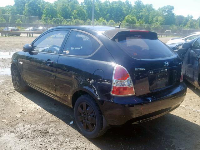 KMHCM36C29U134059 - 2009 HYUNDAI ACCENT GS BLACK photo 3