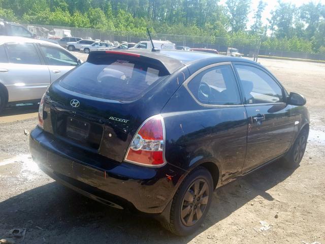 KMHCM36C29U134059 - 2009 HYUNDAI ACCENT GS BLACK photo 4