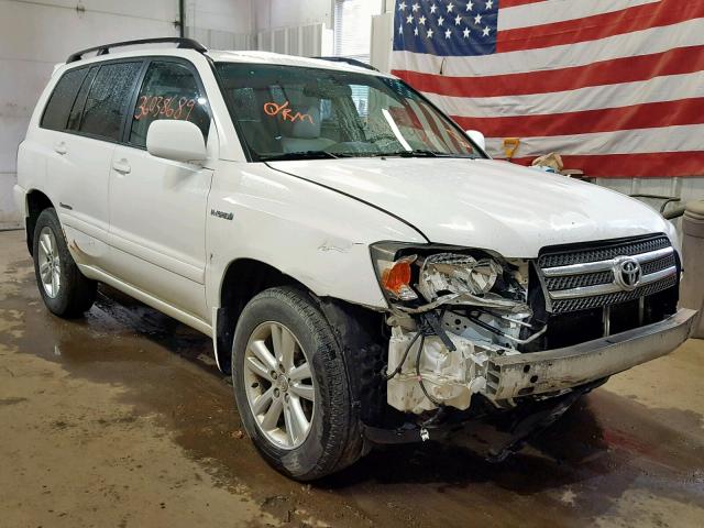 JTEEW21A660020748 - 2006 TOYOTA HIGHLANDER WHITE photo 1