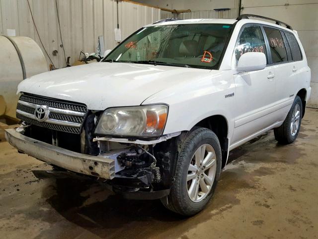 JTEEW21A660020748 - 2006 TOYOTA HIGHLANDER WHITE photo 2