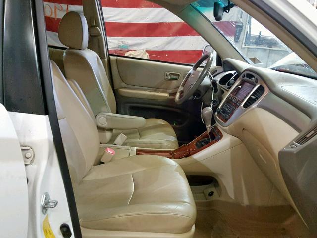 JTEEW21A660020748 - 2006 TOYOTA HIGHLANDER WHITE photo 5