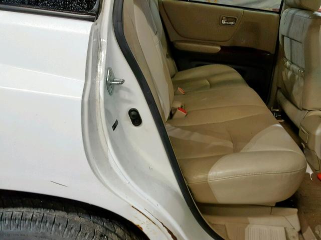 JTEEW21A660020748 - 2006 TOYOTA HIGHLANDER WHITE photo 6