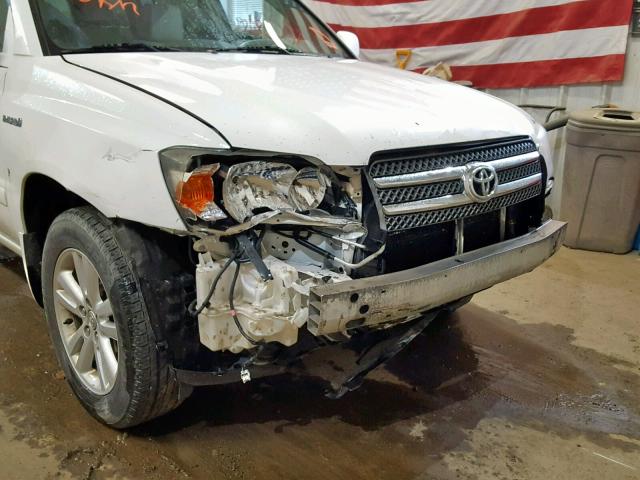 JTEEW21A660020748 - 2006 TOYOTA HIGHLANDER WHITE photo 9