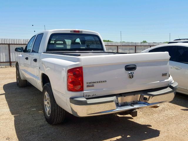 1D7HE48NX6S612317 - 2006 DODGE DAKOTA QUA WHITE photo 3