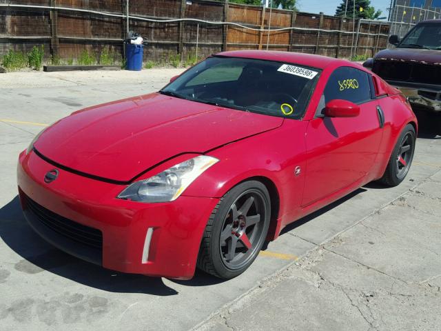 JN1AZ34D85M602155 - 2005 NISSAN 350Z COUPE RED photo 2