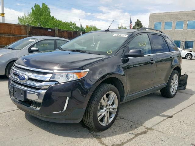 2FMDK4KC7DBC26711 - 2013 FORD EDGE LIMIT BLACK photo 2