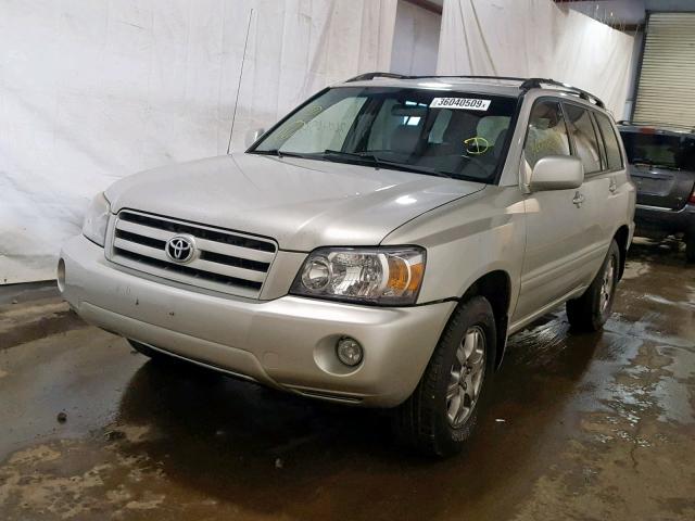 JTEEP21A750081781 - 2005 TOYOTA HIGHLANDER GRAY photo 2