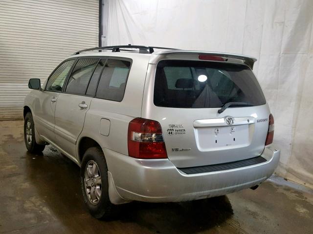 JTEEP21A750081781 - 2005 TOYOTA HIGHLANDER GRAY photo 3