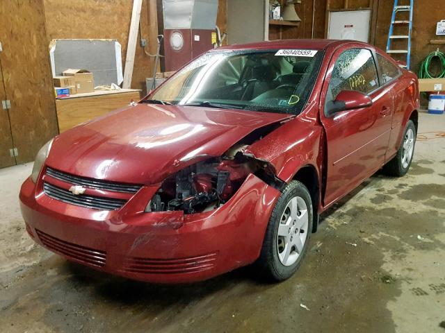 1G1AL18F587266541 - 2008 CHEVROLET COBALT LT RED photo 2