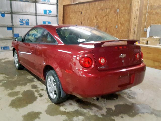 1G1AL18F587266541 - 2008 CHEVROLET COBALT LT RED photo 3