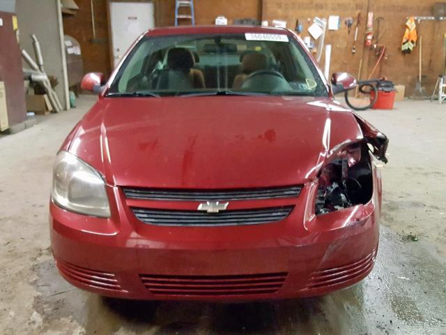 1G1AL18F587266541 - 2008 CHEVROLET COBALT LT RED photo 9