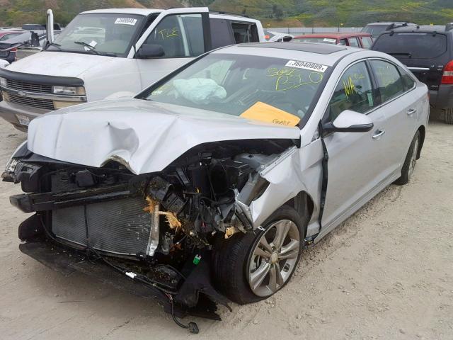 5NPE34AF0JH698069 - 2018 HYUNDAI SONATA SPO SILVER photo 2