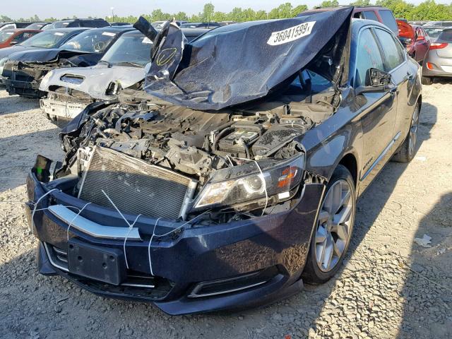 2G1155S37E9113704 - 2014 CHEVROLET IMPALA LTZ BLUE photo 2